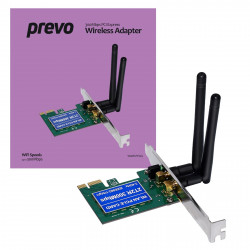 PREVO PCW4 300Mbps Wireless PCI Express Adapter