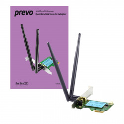 PREVO PCW5 1200Mbps Dual-Band Wireless AC PCI-Express Adapter