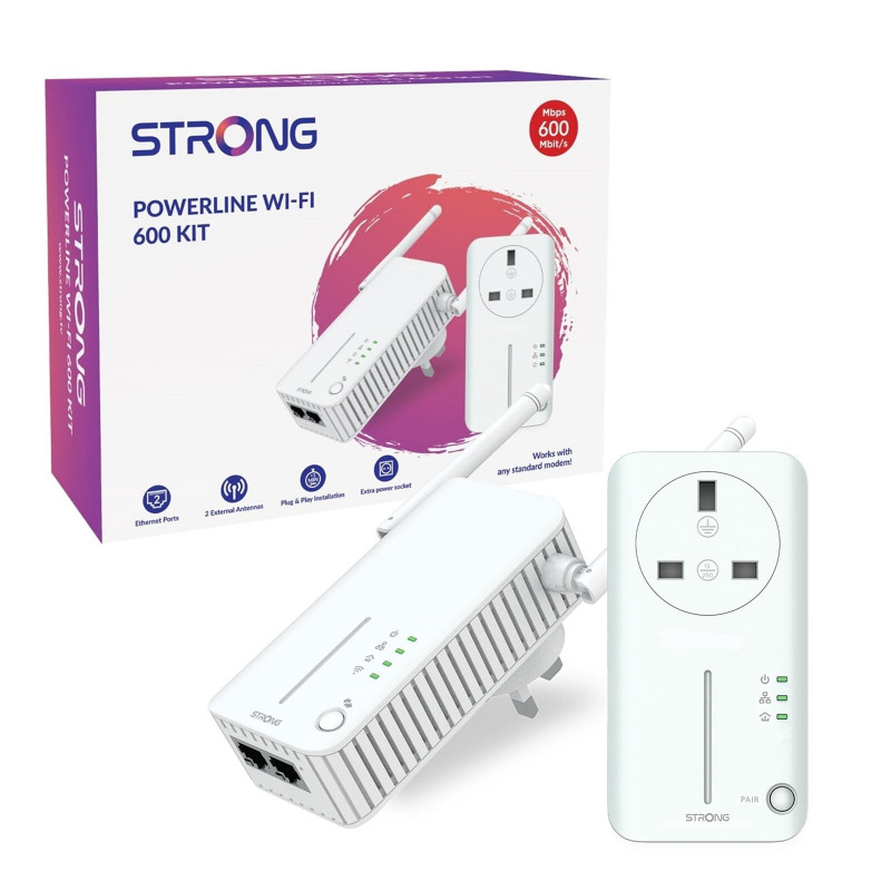 STRONG POWERLWF600DUOUK AV600 Powerline Kit (2 Pack)