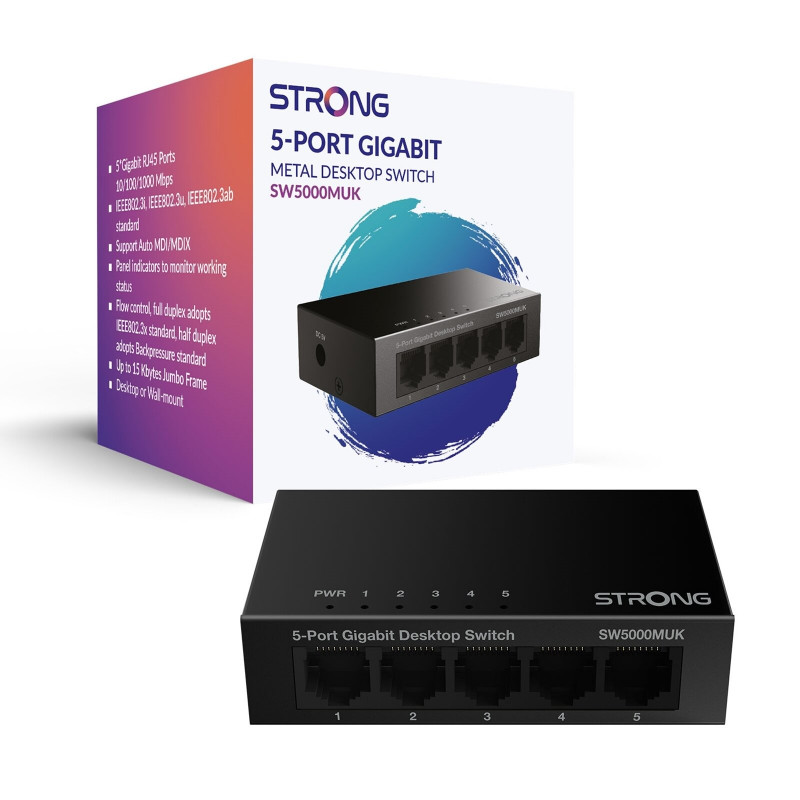 STRONG SW5000MUK 5-Port Gigabit Metal Switch