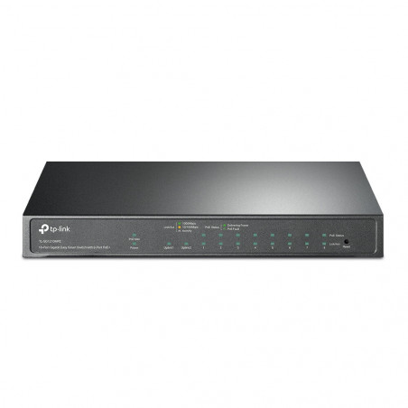 TP-LINK TL-SG1210MPE 10-Port Gigabit Easy Smart Switch with 8-Port PoE+ (123W)