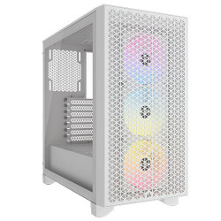 CORSAIR 3000D RGB Airflow White ATX Mid-Tower PC Case