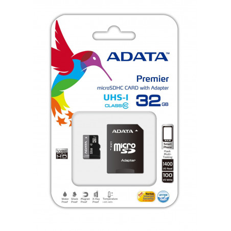 ADATA Premier 32GB Micro SDHC UHS-I Class 10 Memory Card