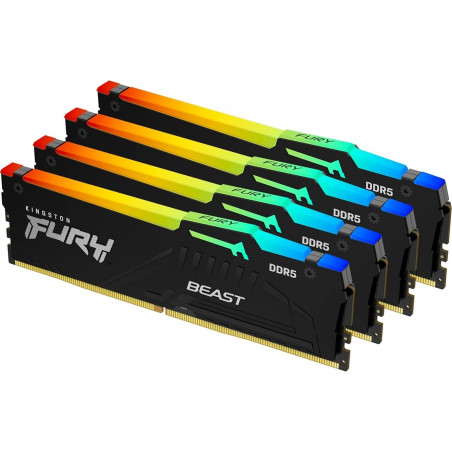Kingston Fury Beast KF556C40BBAK4 128GB (32GBx4) DDR5 5600MHz CL40 DIMM RGB System Memory