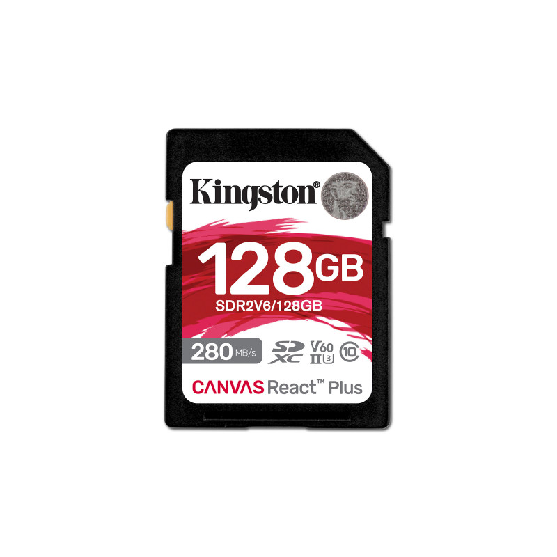 KINGSTON Canvas React Plus V60 128GB UHS-II Memory Card