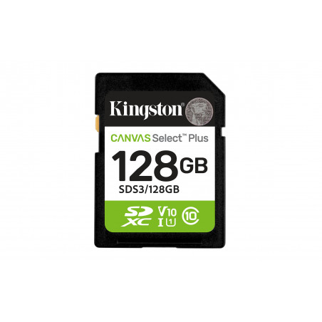 Kingston Canvas Select Plus SDS3 128GB UHS-I U3 SD Card