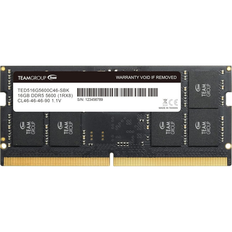 TEAM TED516G5600C46A-S01 16GB DDR5 5600MHz SODIMM RAM