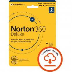 Norton 360 Deluxe 5 Device 1 Year Subscription Antivirus Software