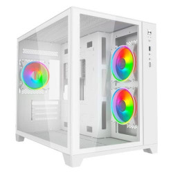 VIDA AKIRA V2 White Micro-ATX PC Case with Tempered Glass