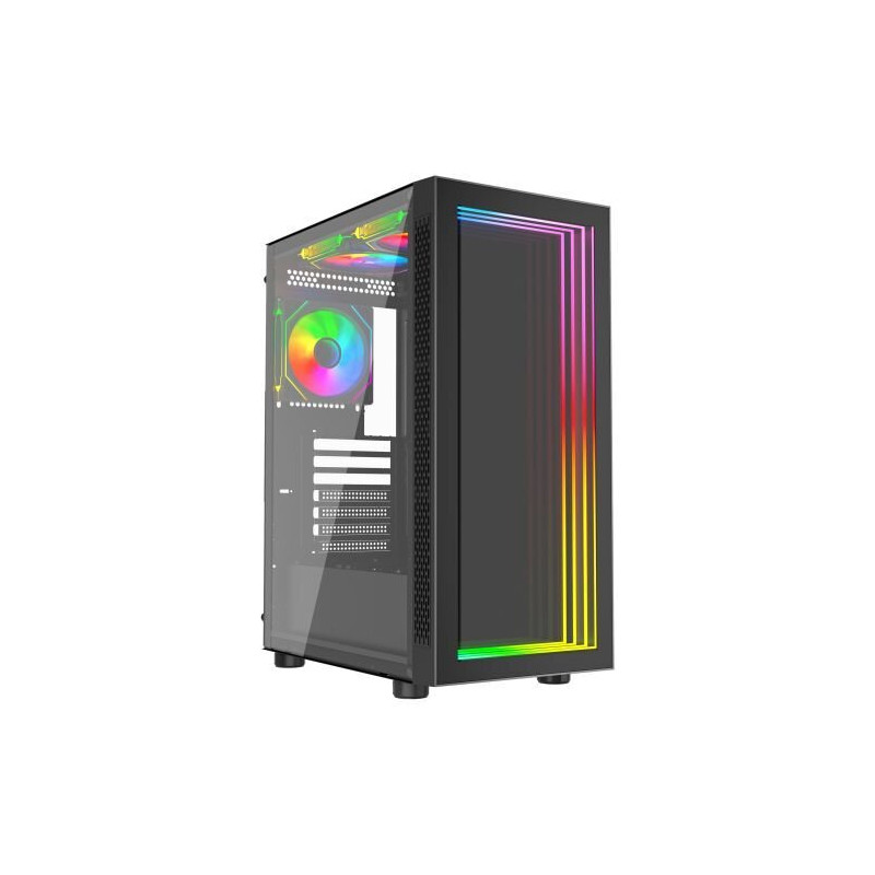 VIDA Apeiron Black ATX Gaming Case with Tempered Glass Side Panel