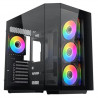 VIDA EDGE Black ATX PC Case with ARGB Fans