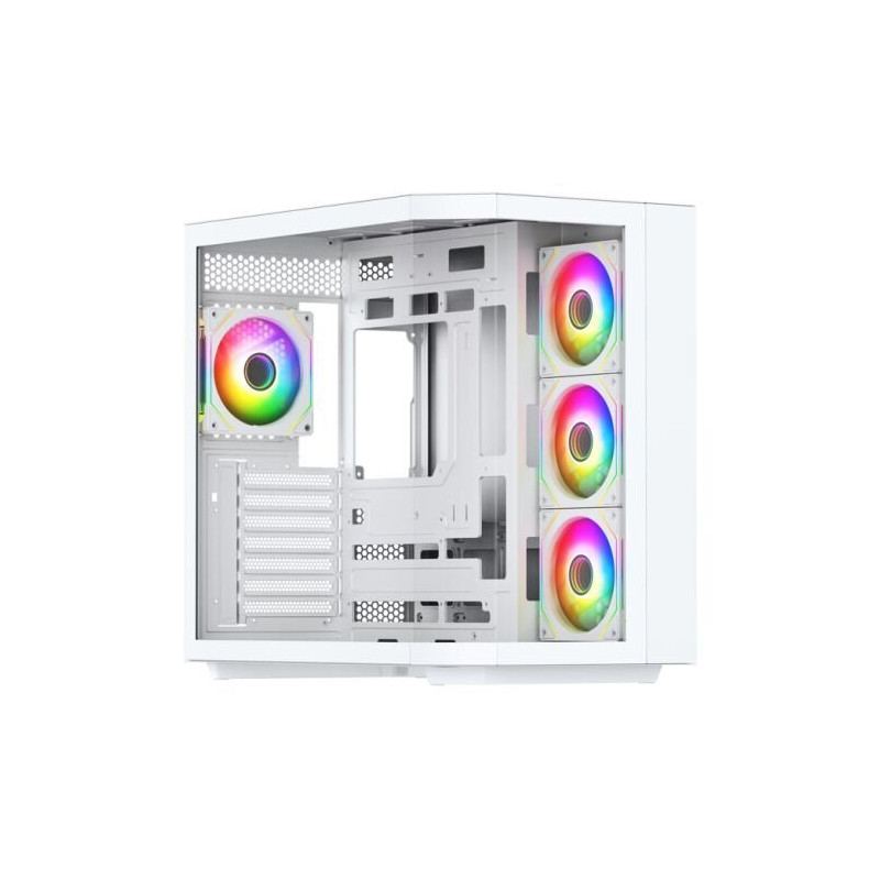 VIDA EDGE White ATX PC Case with 4x ARGB Fans