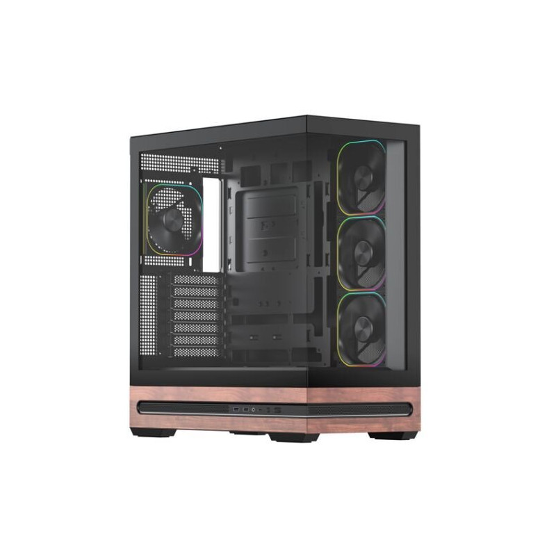 VIDA Elegance Black ATX Gaming PC Case with Tempered Glass