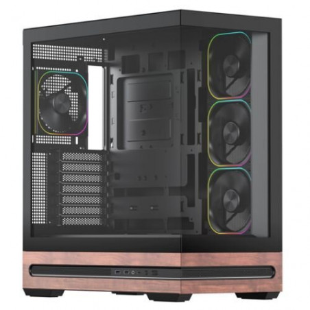 VIDA Elegance Black ATX Gaming PC Case with Tempered Glass