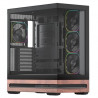 VIDA Elegance Black ATX Gaming PC Case with Tempered Glass
