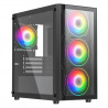 VIDA LUCID Black Micro-ATX PC Case with Glass Side Panel