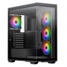 VIDA SOLUS Black ATX Gaming PC Case with Tempered Glass