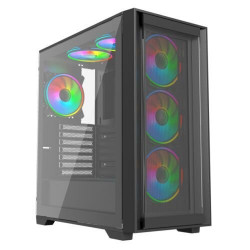 VIDA Versa Black ATX Mid-Tower PC Case with Tempered Glass
