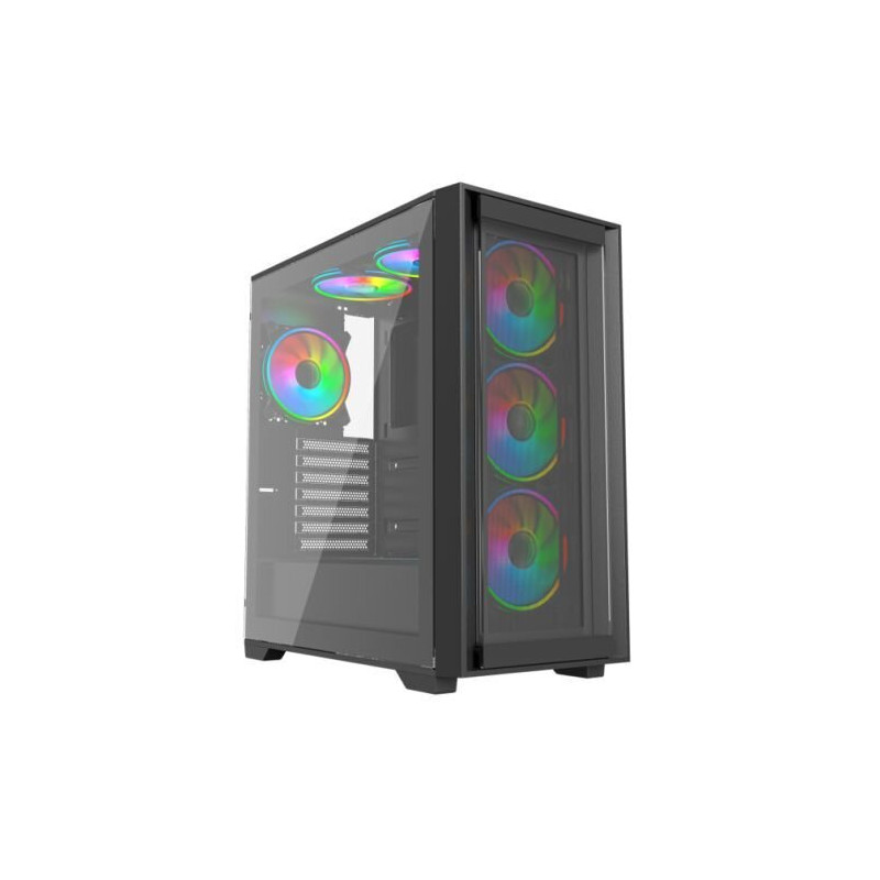 VIDA Versa Black ATX Mid-Tower PC Case with Tempered Glass