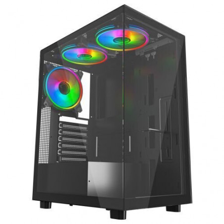 VIDA VETRO-BLK ATX Mid-Tower PC Case with Tempered Glass