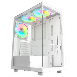 VIDA VETRO-WHT ATX Mid-Tower PC Case with Tempered Glass