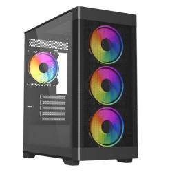 VIDA Zephyr V2 Black Micro-ATX Gaming PC Case