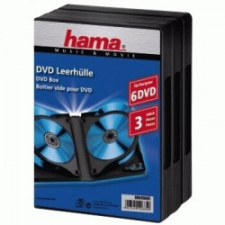 HAMA 00049685 3x6 DVD/Blu-ray Jewel Cases