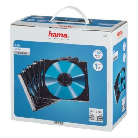 HAMA 00051270 100 Pack Slim Jewel Cases