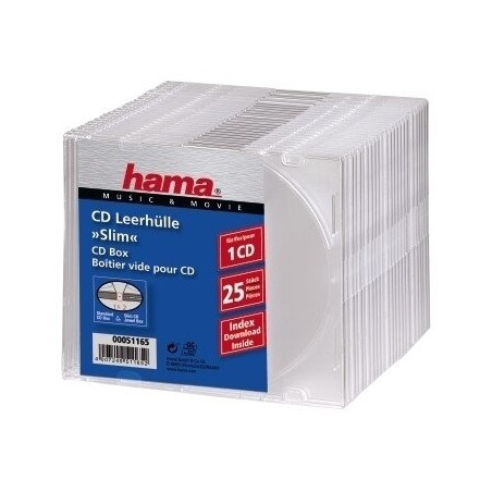 HAMA 00051165 Slim Jewel Cases 25-Pack