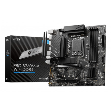MSI PRO B760M-A WIFI DDR4 Micro-ATX Motherboard