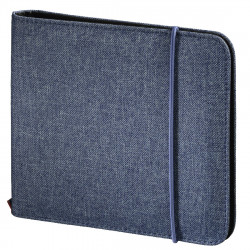 HAMA 00095681 24-Disc CD/DVD/Blu-ray Wallet Blue