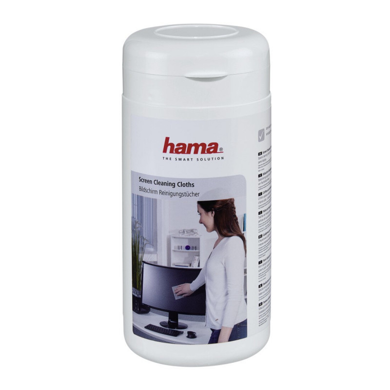 HAMA 00113806 Fleece Screen Cleaning Cloths, 100 Pack