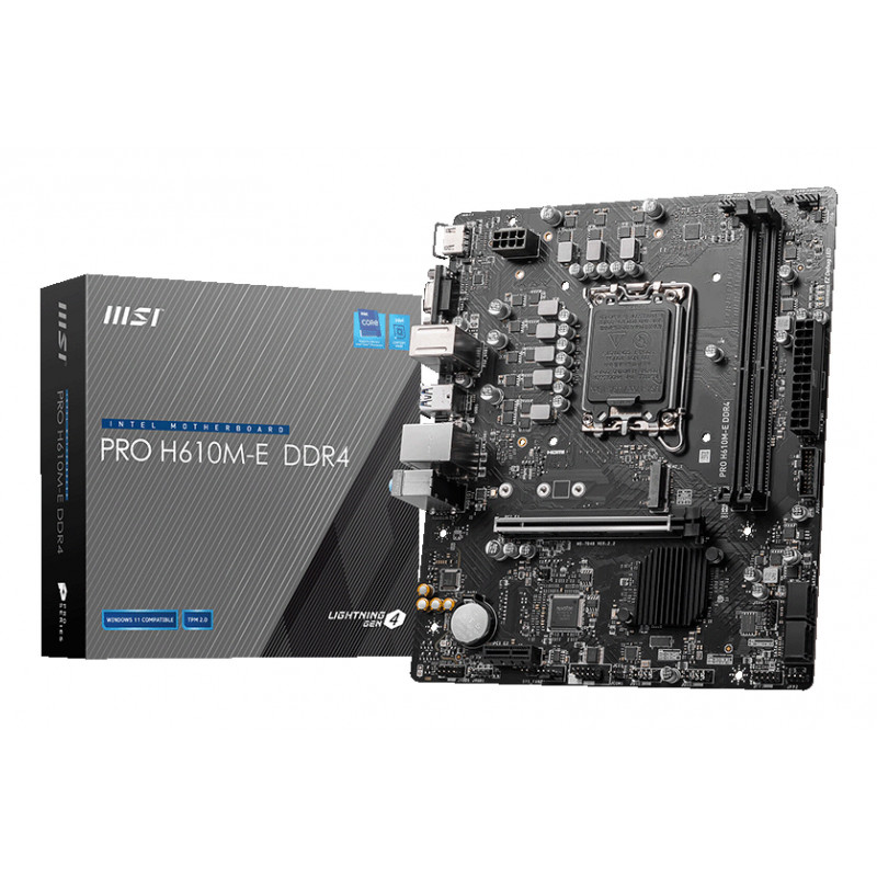 MSI PRO H610M-E DDR4 Micro-ATX Motherboard