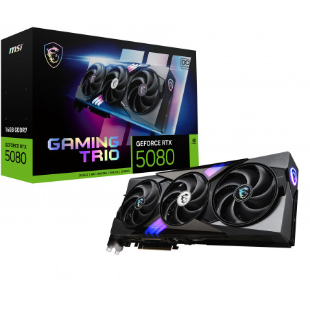 MSI GeForce RTX 5080 16GB GAMING TRIO OC Graphics Card