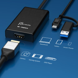 J5CREATE JVA11-N USB Video Capture Hub