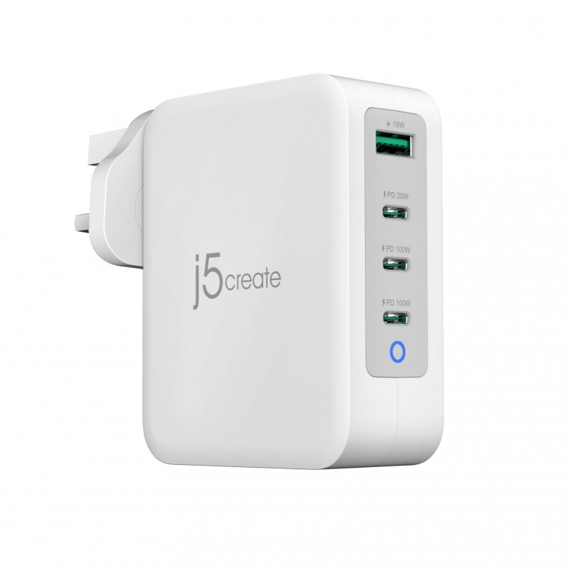 J5CREATE JUP43130F-FN 130W GAN USB-C 4-Port Charger