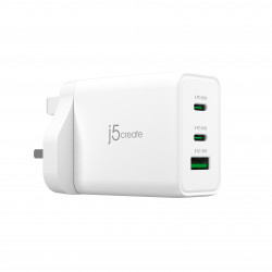 J5CREATE JUP3365F-FN 65W GAN 3-Port USB-C Charger