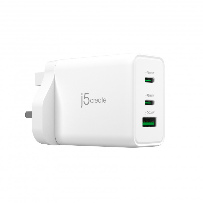 J5CREATE JUP3365F-FN 65W GAN 3-Port USB-C Charger J5CREATE JUP3365F-FN 65W GAN 3-Port USB-C Charger