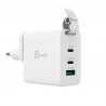 J5CREATE JUP3565CV-N 65W GAN USB-C 3-Port Travel Charger