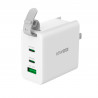 J5CREATE JUP3565CV-N 65W GAN USB-C 3-Port Travel Charger