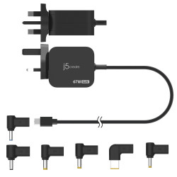 J5CREATE JUP1565DCF-FN 67W GAN USB-C Charger
