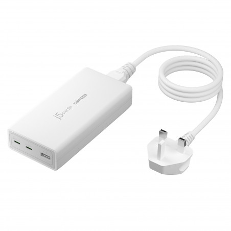J5CREATE JUP37185W 185W GAN PD 3.1 USB-C 3-Port Charger
