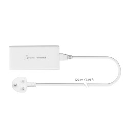 J5CREATE JUP37185W 185W GAN PD 3.1 USB-C 3-Port Charger