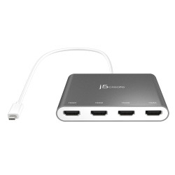 J5CREATE JCA366-N USB-C to 4-Port HDMI Adapter