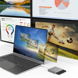 J5CREATE JCA366-N USB-C to 4-Port HDMI Adapter