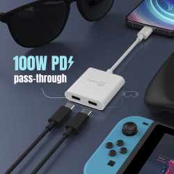J5CREATE JCA164-N USB-C to Dual USB-C with Video Hub