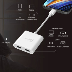 J5CREATE JCA164-N USB-C to Dual USB-C with Video Hub