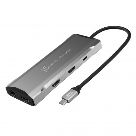 J5CREATE JCD397-N 4K60 USB-C Triple Monitor Docking Station