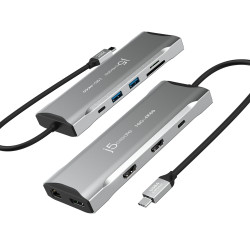 J5CREATE JCD397-N 4K60 USB-C Triple Monitor Docking Station