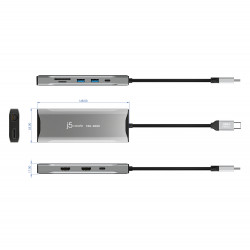 J5CREATE JCD397-N 4K60 USB-C Triple Monitor Docking Station